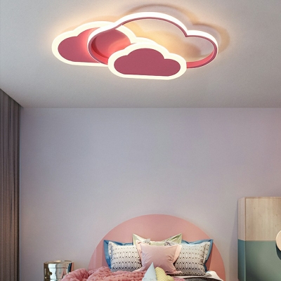 Flush-Mount Kid's Room Style Acrylic Flush Mount Light Fixtures for Living Room