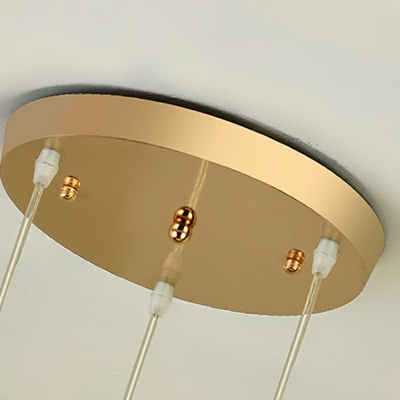 K9 Crystal Shade Hanging Pendant Lights 3-Bulb Hanging Ceiling Light