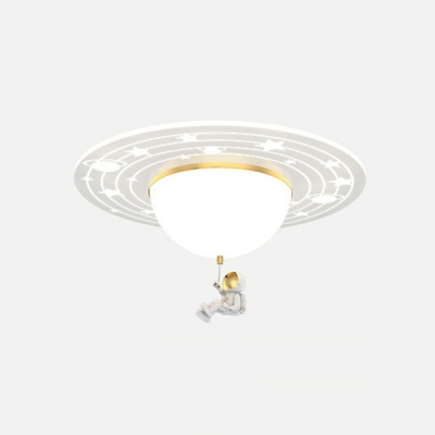 Kids Style Astronaut 2-Light Flush Mount Lights Acrylic Ceiling Mounted Lights