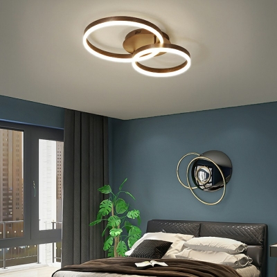 LED Linear Flushmount Lighting Gold Bedroom Living Room Dining Room Flush Mount Lighting Fixtures