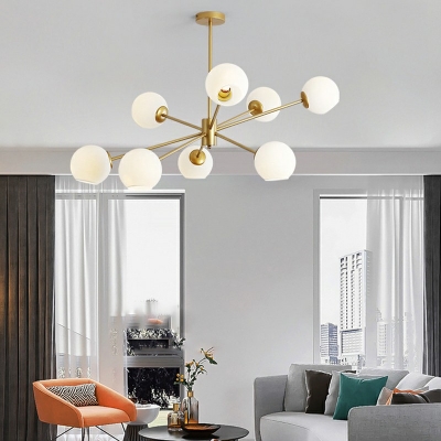 Light Luxury Molecular Bubble Chandelier Lighting Glass Living Room Pendant Light