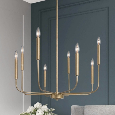Metal Chandelier Lamp Candle Shaped Chandelier Light for Dining Room