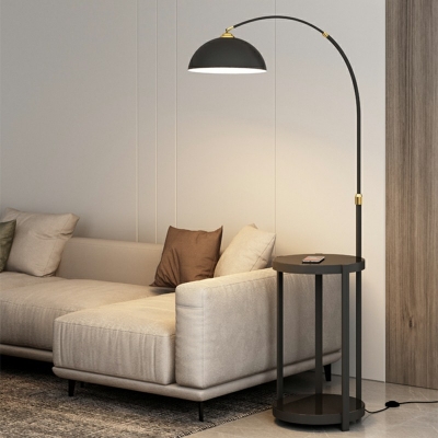 Metal Floor Lighting Single Light Contemporary Style Floor Lamp for Living Room