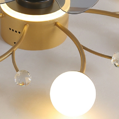Modern Flushmount Fan Lighting Fixtures Living Room Dining Room Flush Mount Fan Lighting