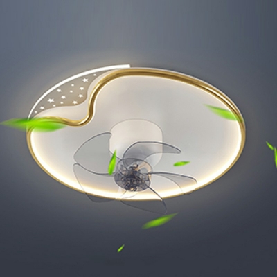 Modern LED Flushmount Fan Lighting Fixtures Bedroom Dining Room Flush Mount Fan Lighting
