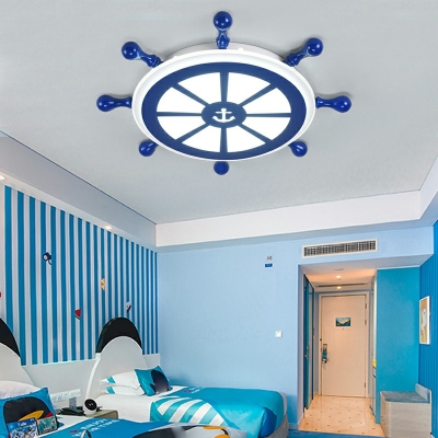 Modern Mediterranean Style Ceiling Light  Rudder Flushmount Light for Kid's Bedroom