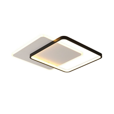 Modern Minimalist Ceiling Light LED Square Flushmount Light for Bedroom
