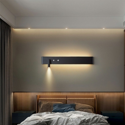Modern Style Bedside Reading Spotlight Wrought Iron Wall Sconces for Bedroom