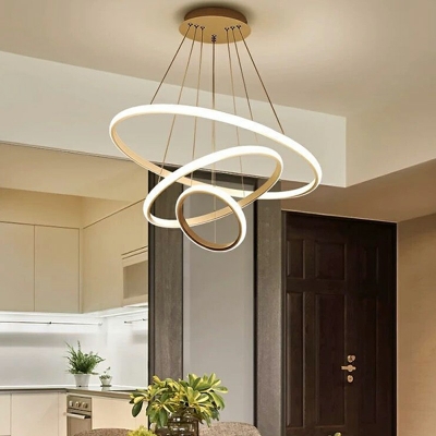Multilayer Hanging Ceiling Light Modern Style Acrylic Suspension Light for Living Room