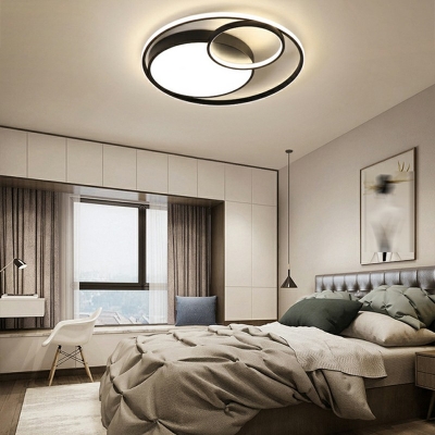 Round Shape Flush Mount Ceiling Light Fixture with Acrylic Shade LED Flush Ceiling Light