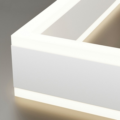White Linear Pendant Light Fixture Modern Dining Room Bedroom Chandelier Lighting Fixtures