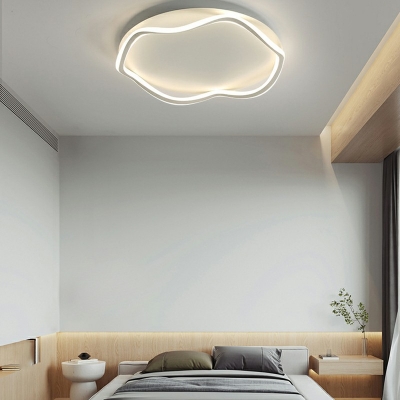 1 Light Flush Light Modern Style Metal Flush Mount for Bedroom