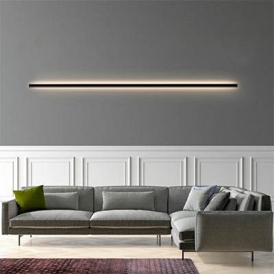 1-Light Sconce Lights Minimalism Style Linear Shape Metal Wall Mount Light