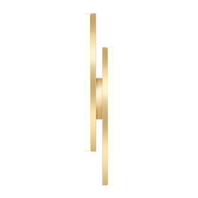 2 Lights Thin-Line Wall Mounted Reading Lights Modern Style Metal Wall Sconce Lighting in Gold