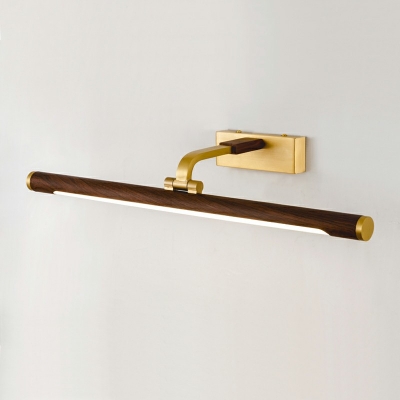 American Style Wall Light Wooden Wrought Copper Wall Sconces for Bathroom