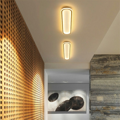Contemporary Flush Mount Ceiling Light Metal 2