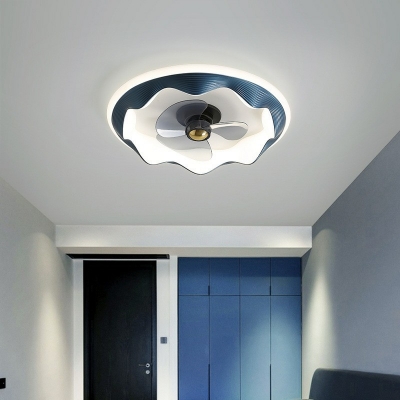 Flush Mount Fixture Kid's Room Style Acrylic Flush Mount Fan Lamps for Living Room