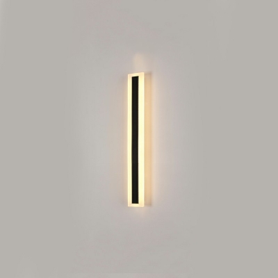 Linear Shape Wall Light Fixture LED with Acrylic Shade Modern Black Wall Sconce