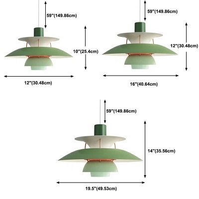 Modern Minimalist Pendant Light Metallic Single Bulb Suspension Light