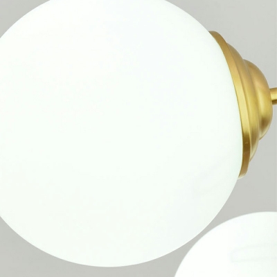 Modern Molecular Chandelier Lighting Milk White Glass Hanging Pendant Light for Living Room