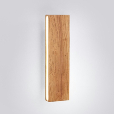 Modern Style Strip Wall Light Wooden Wall Sconces for Bedroom