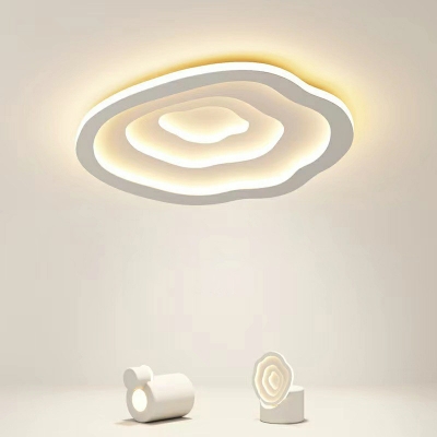 Modern Style White Ceiling Light Cloud Shaped Ceiling Fixture for Bedroom