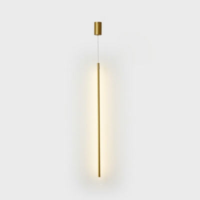 Nordic Postmodern Style Linear Simple Single Chandelier Iron Pendant Light