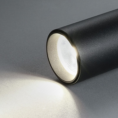 Pipeline Shape Suspension Light LED Metallic Modern Led Pendant Light in Black