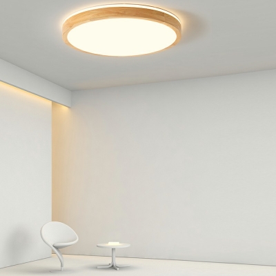 Wood Simple Round Flushmount Lighting Modern Bedroom Dining Flush Mount Lighting Fixtures