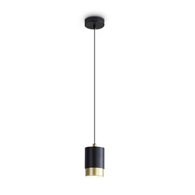 1 Head Mini Cylinder Shape Post-Modern Hanging Light Fixtures Lighting Metal Pendant Light for Bedside