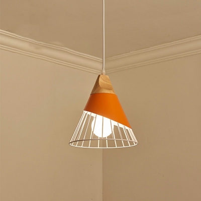 1-Light Pendant Lighting Industrial Style Cone Shape Metal Hanging Lamps