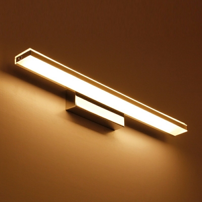 1-Light Wall Mount Light Minimalism Style Rectangle Shape Metal Sconce Lights