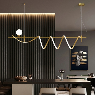 2-Light Island Pendants Contemporary Style Geometric Shape Metal Chandelier Lighting