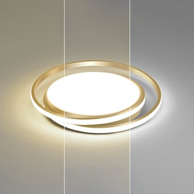 3 Light Modern Ceiling Light Round Acrylic Ceiling Fixture for Bedroom