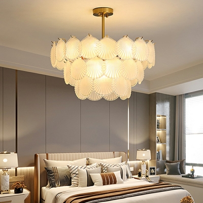 Brass Chandelier Lighting Fixtures American Traditional Clusters Pendant for Living Room