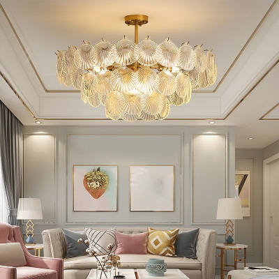 Brass Chandelier Pendant Light Traditional Clusters Pendant for Living Room