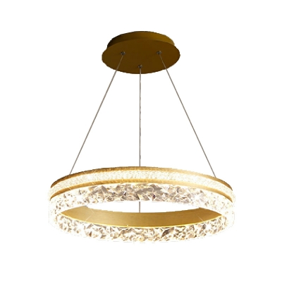 Contemporary Acrylic Chandelier Lamp 1 Light Circle Chandelier Light