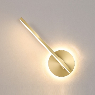 Contemporary Gold Wall Lamp 1 Light Metal Wall Light for Bedroom