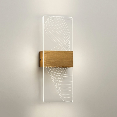 Contemporary Sconce Lights LED with Acrylic Shade Wall Mounted Light Fixture in Gold