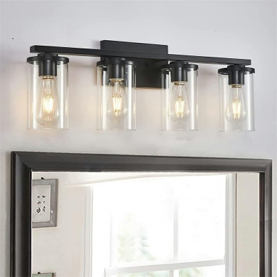 Industrial Style Wrought Iron Wall Sconces Simple Glass Wall  Light