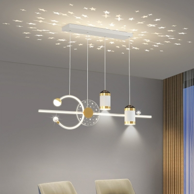 LED Chandelier Lighting Fixtures Modern Minimalism Island Ceiling Light for Living Room