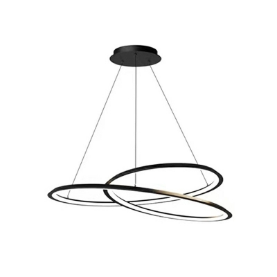 Modern Style Chandelier Lamp Metal Twisted Chandelier Light for Living Room