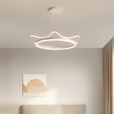 Modern Style Crown Chandelier Lamp Metal Chandelier Light for Kids Room