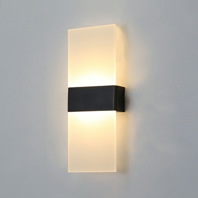 Sconce Light with Acrylic Shade Post-Contemporary Wall Sconce for Bedroom