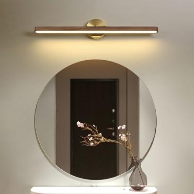 Wood LED Wall Mounted Light Fixture Minimalism Wall Mount Vanity Light Fixture for Bathroom
