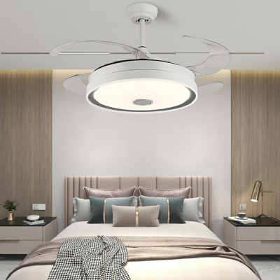 1-Light Hanging Ceiling Light Contemporary Style Round Shape Metal Pendant Lighting Fixtures