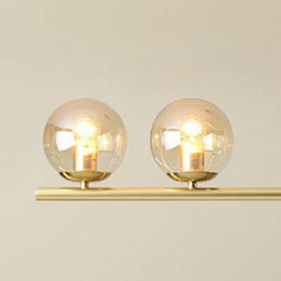 4-Light Island Pendants Industrial Style Globe Shape Metal Chandelier Lighting