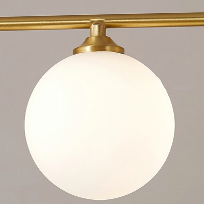 5-Light Island Light Fixtures Farmhouse Style Ball Shape Metal Chandelier Lighting