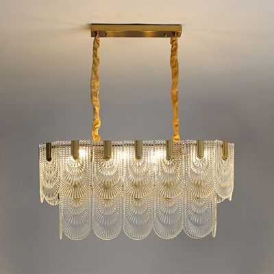 American Style luxury Chandelier Glass Wrought Copper Chandelier