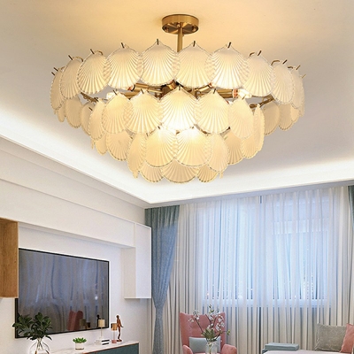 Brass Chandelier Pendant Light Traditional Clusters Pendant for Living Room